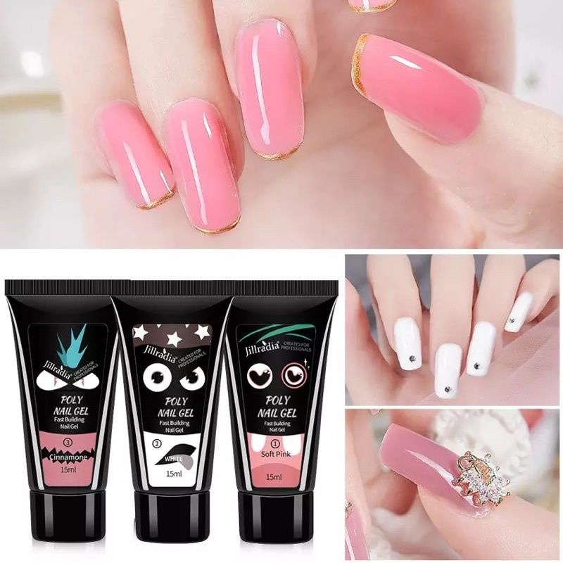 Polygel Uv Gel Builder Ukuran 15ml Untuk Manicure Nail Art