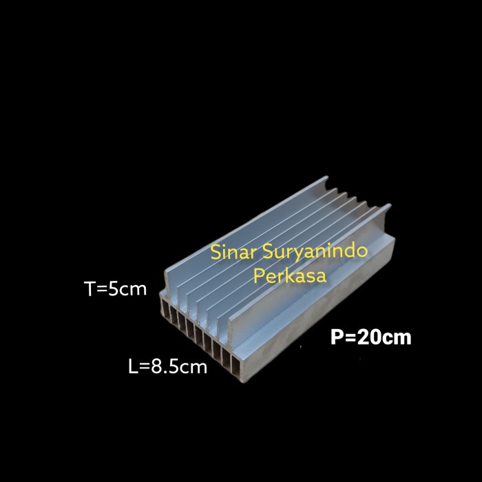 Ampli Heatsink 2U3U Double 17 Sirip 20Cm