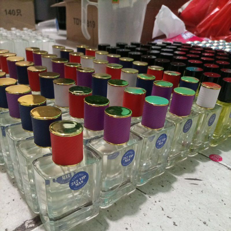 parfum ispired botol kotak tutup warna 50ml bebas request