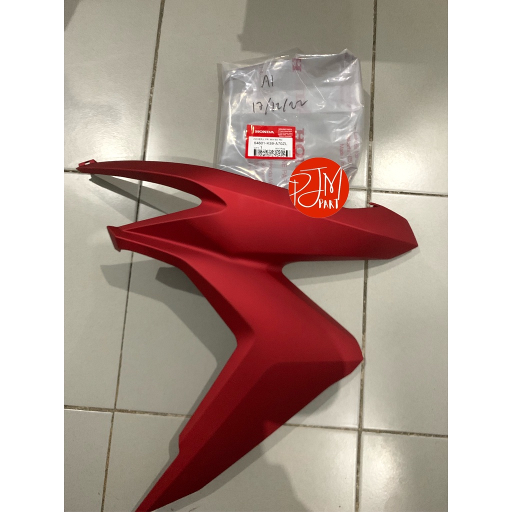 64601-K59-A70ZL Cover Sayap Kiri Vario 150 LED 2018 - 2021 Merah Dof