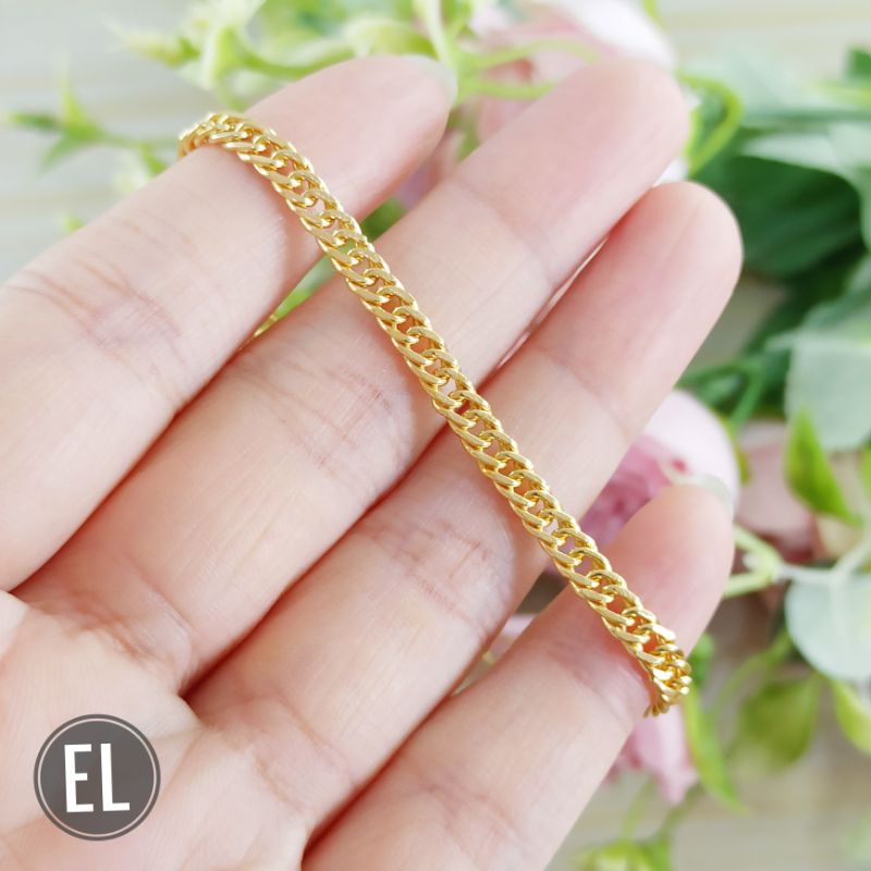 Gelang rantai Lapis Emas Warna 24k G08247
