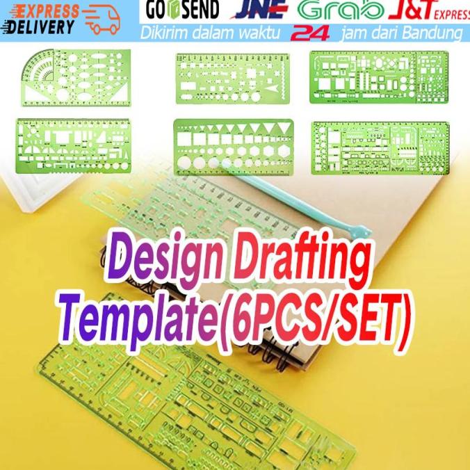 

6pcs Penggaris Template Gambar Pola utk mal furniture interior arsitek JUAL
