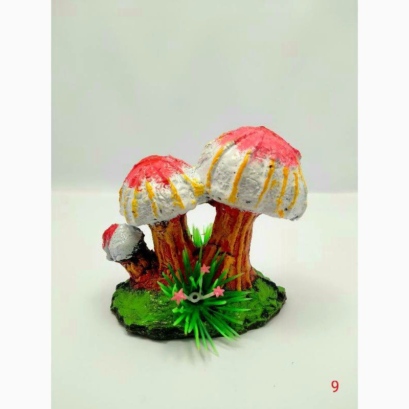 Hiasan aquarium jamur medium/ornamen aquarium jamur medium