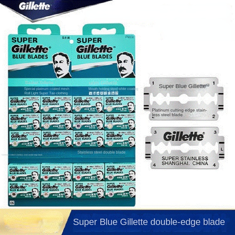 Gillette Pisau Dua Sisi/platinum coating/Tajam Dan Halus/Pisau stainless steel