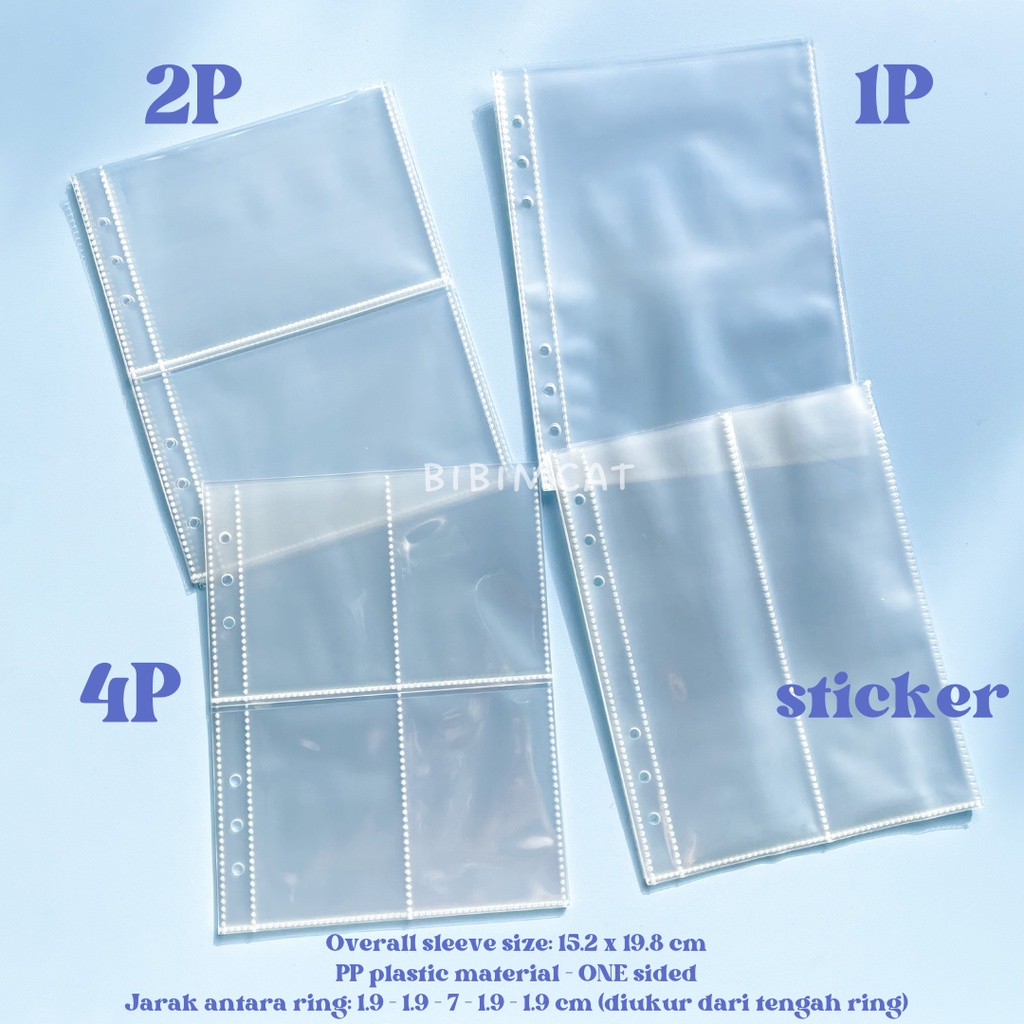 

(A5 Size) 10 Lembar Sleeve Binder A5 6 Ring - ONE Sided RB9