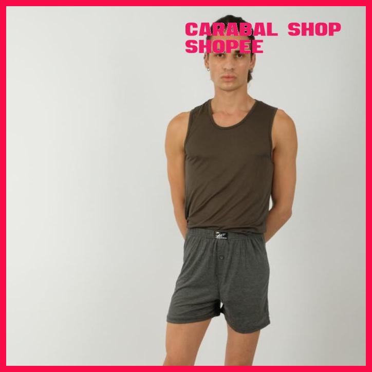 MUSCLE FIT BOXER KANCING CELANA DALAM PRIA - 1 PCS - WARNA RANDOM HIGHT QUALITY 