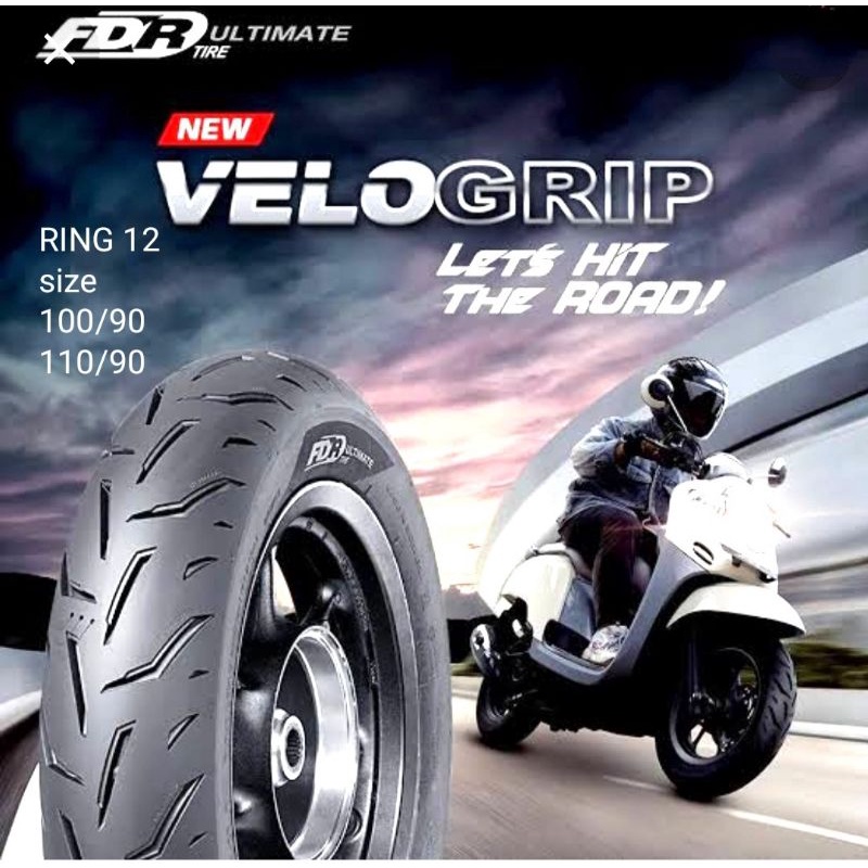 FDR CITY GO MATIC - VELO GRIP  ( 100/90 - 110/90 ) RING 12 FREE PENTIL 100% ORIGINAL