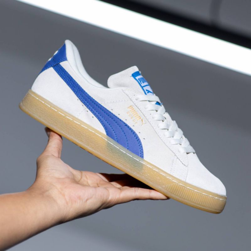 Sepatu Pm Suede Cream Blue Sol Clear Original OEM Sepatu Pria