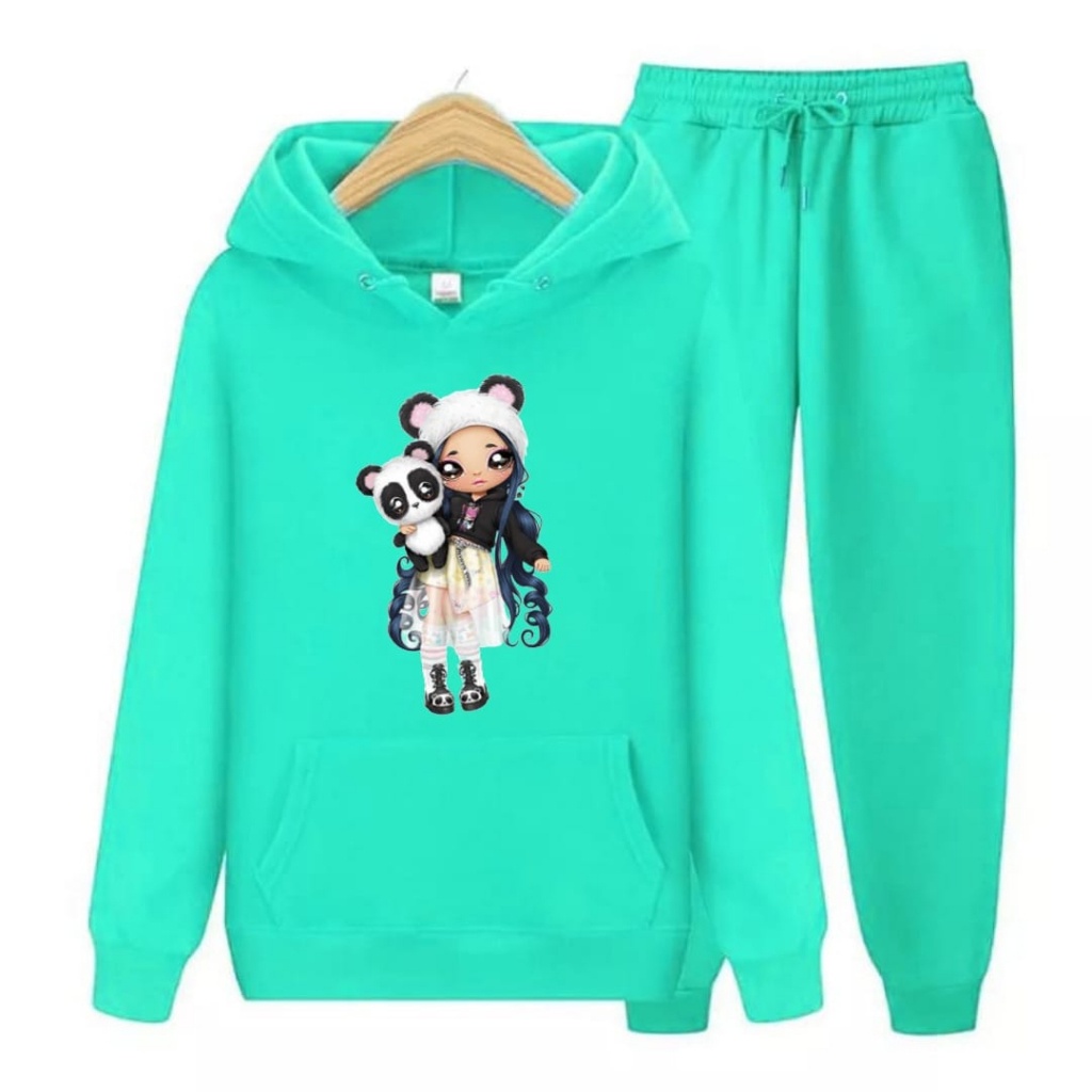 Hzl_outfit Setelan Sweater Hoodie Anak Perempuan Surprise Dolls/Hoodie Setelan Anak