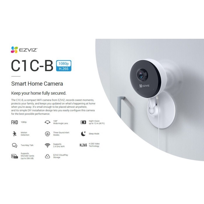 EZVIZ IP Camera C1C-B 2MP H265 1080P Wifi Wireless CCTV Two Way Talk