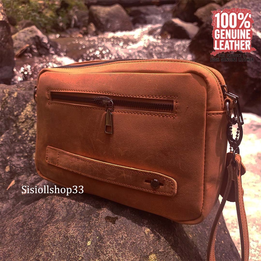 CLUTCH PRIA WANITA KULIT ASLI CRAZY HORSE