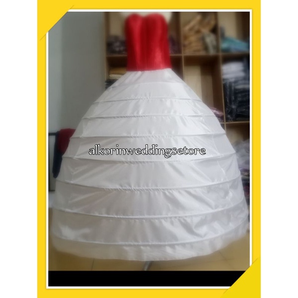Peticoat/ Pertikut Pengembang Gaun Ring 8 Petikot Rok Dalam Pengembang Gaun