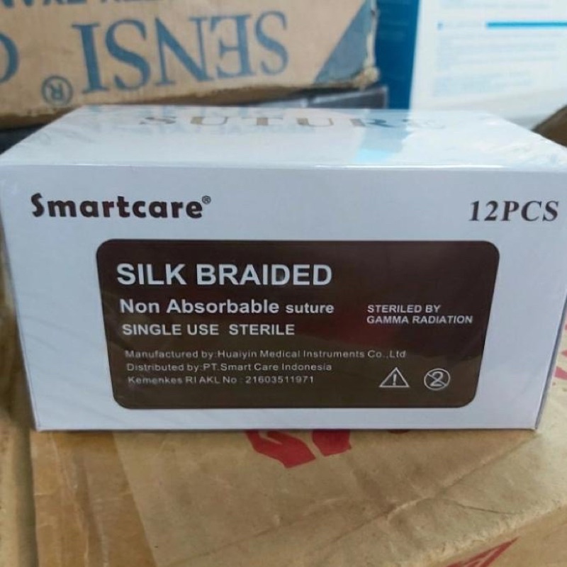 Silk Braided Smartcare + Needle / Benang Jahit Silk Braided 12 pcs