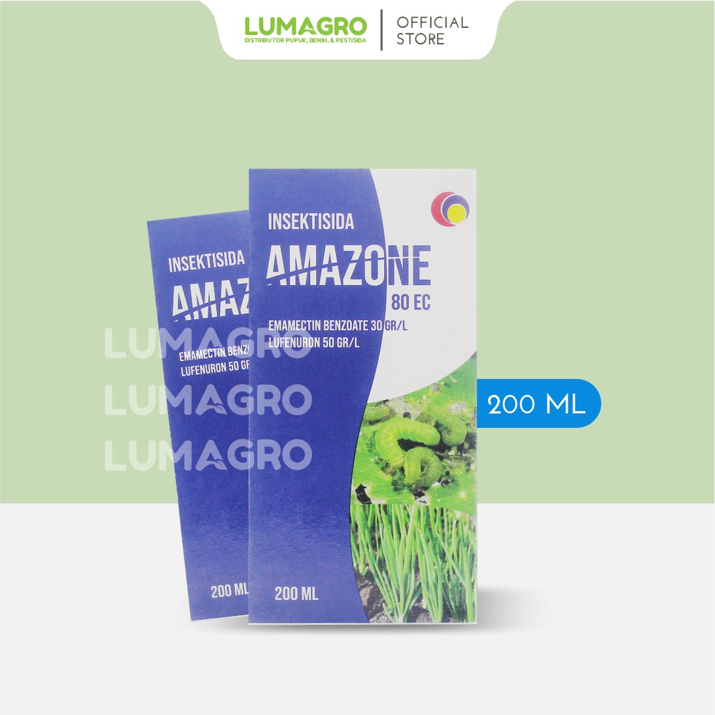 Insektisida Amazone 80EC 200ml Emamectin Benzoate Lufenuron Pembasmi Ulat Bawang Emamektin Benzoat