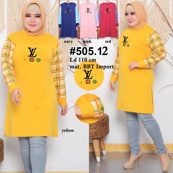 Tunik Wanita Kaos Atasan Tunik Xxl Navy H1J3 Fashion Promo Pakaian Sale Kualitas Terbaik Atasan Tuni