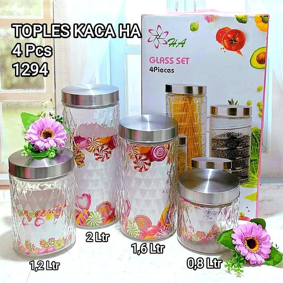 TOPLES KACA GLASS SET 4pcs HA
