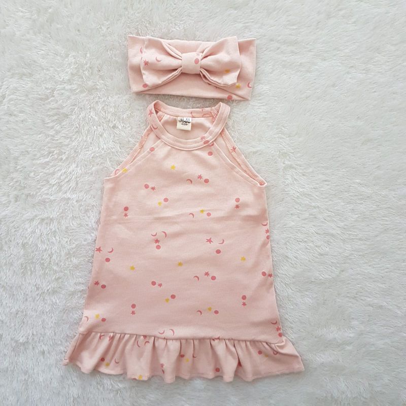 Dress Anak Perempuan Halter Rib set