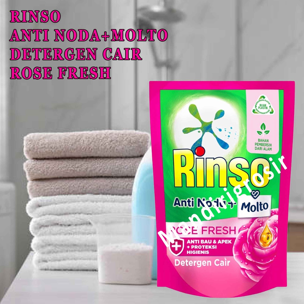 Molto Cair* Rinso Deterjen Cair* Rose Fresh Rinso* 750ml