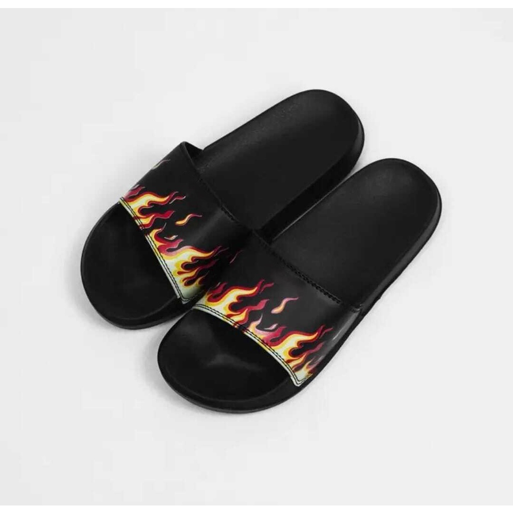 Sandal Slide Pria Api Putih terbaru sendal laki laki dewasa casual termurah