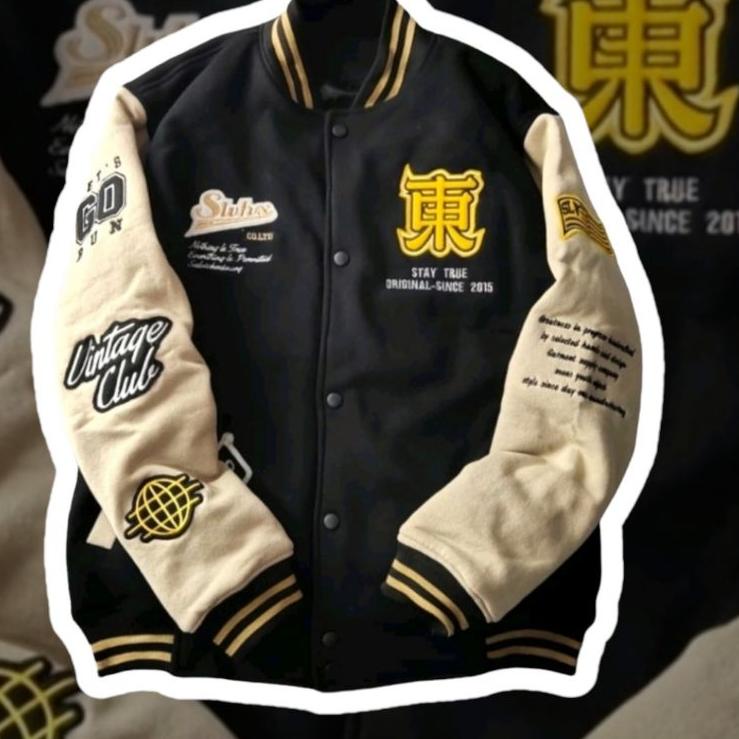 [SDW.29Ja23ν] Varsity Outfit Jaket A Base ball Vallina Over Size Unisex Bordir Premium bomber cultur