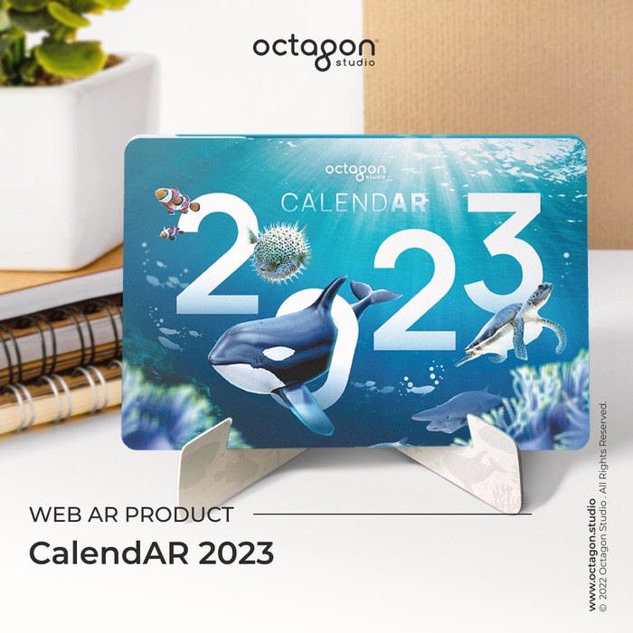 

Terlaris ✨ -CalendAR 2023 | Kalender 2023 meja dengan teknologi AR- 2.1.23
