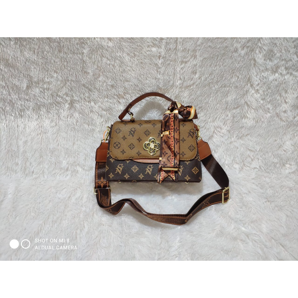 JK 3011 TAS FOXJAZZ SELEMPANG WANITA KERJA KANTORAN FASHION IMPORT MOTIF FLOWER j-067 8000 2010 P9063 U4569 C8921 E5992