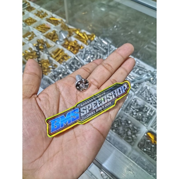 baut probold stenlis disc/cakram/piringan 8x20(drat 10 dan panjangnya 2cm) HENG ORIGINAL THAILAND