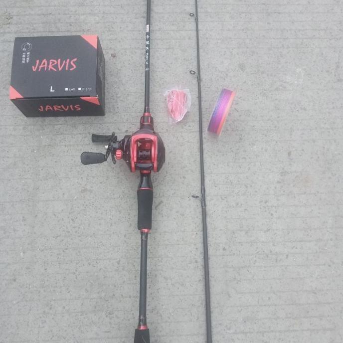 Combo Pancing Baitcasting KBW 180 VS Jarvis (Free PE X4 + umpan kata ---READY STOCK---