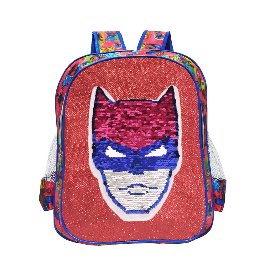 OBRAL Tas Anak Laki Laki SEQUIN / USAP 2 Gambar Karakter BATMAN Ransel Sekolah TK / SD