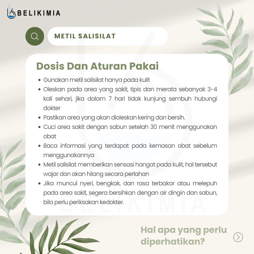 Minyak Gandapura / Metil Salisilat / Metsal 500 Gram