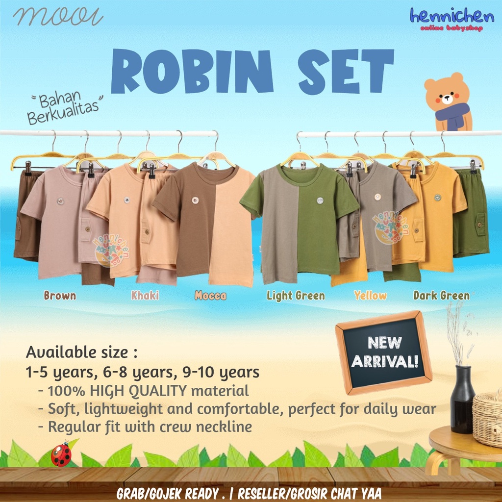 PROMO 7.7 PROMO BAJU LEBARAN MURAH MOOI ROBIN SET SETELAN BAJU PENDEK CELANA PENDEK SETELAN ANAK KAOS CELANA PENDEK 1 - 5 TAHUN