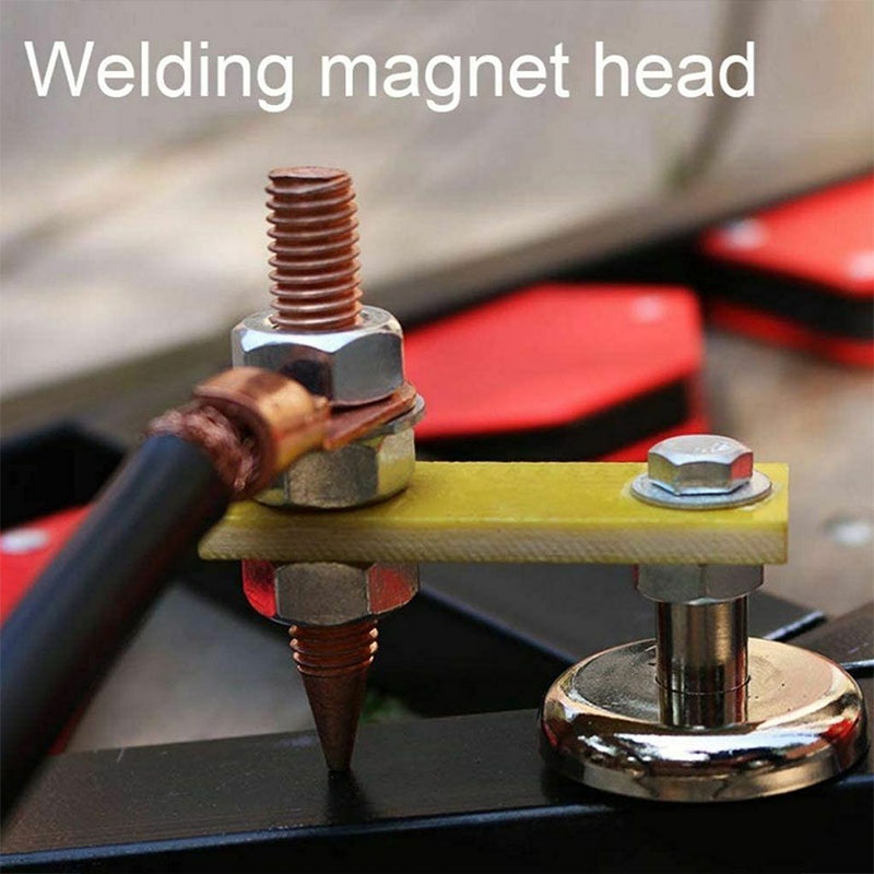 Klem Tang Las Magnet Welding Ground Clamp Single Head / Double Head Untuk Kabel Massa Mesin Travo Las Listrik Magnet Welding Ground