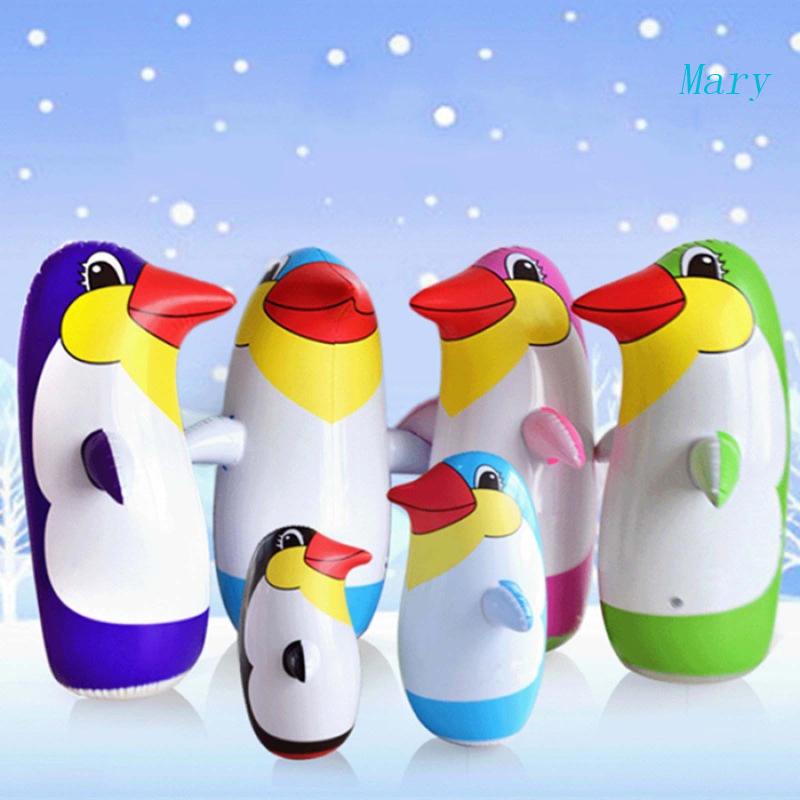 Mary 36cm/45cm/70cm PVC Mainan Tiup Untuk Kreatif Manusia Hidup Kartun Pinguin Tumbler Untuk Anak Kids Hadiah Renang Po