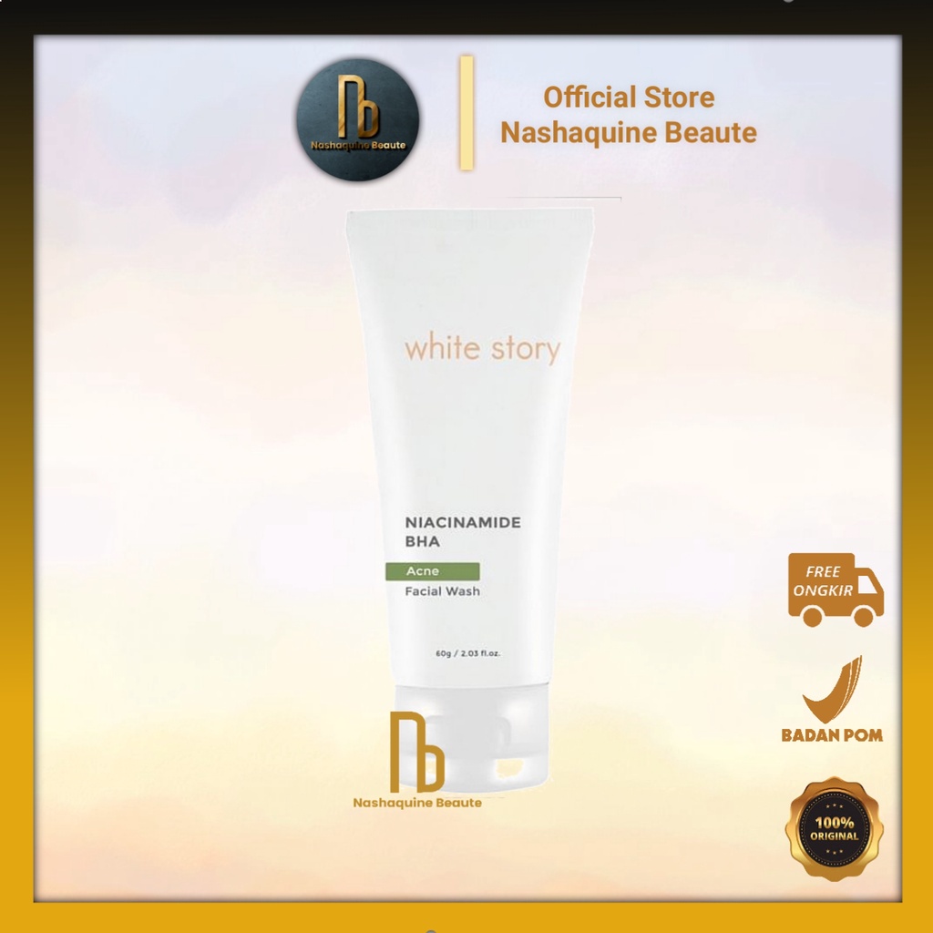 White Story Acne Facial Wash 60gr - Sabun Wajah Jerawat