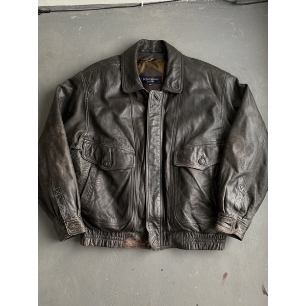 Vintage YSL Flight Leather Jacket (Rare)