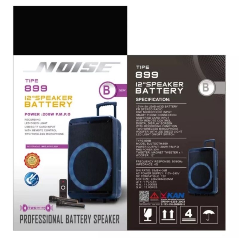 Speaker Portable Noise 899B New 12 Inch Bluetooth Wireless Active Meeting Original