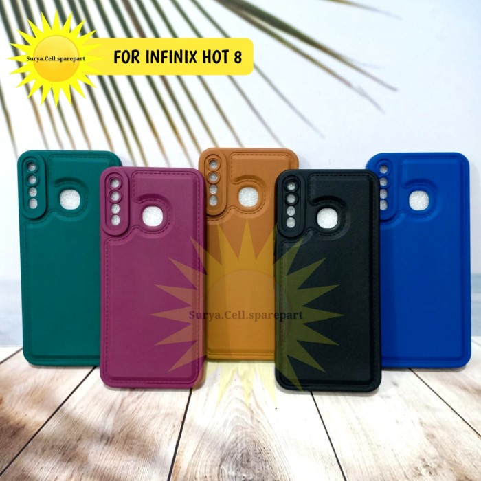 Case Square Leather Pro Infinix Hot 8 Hot 9 Hot 9 Play Hot 11s Nfc