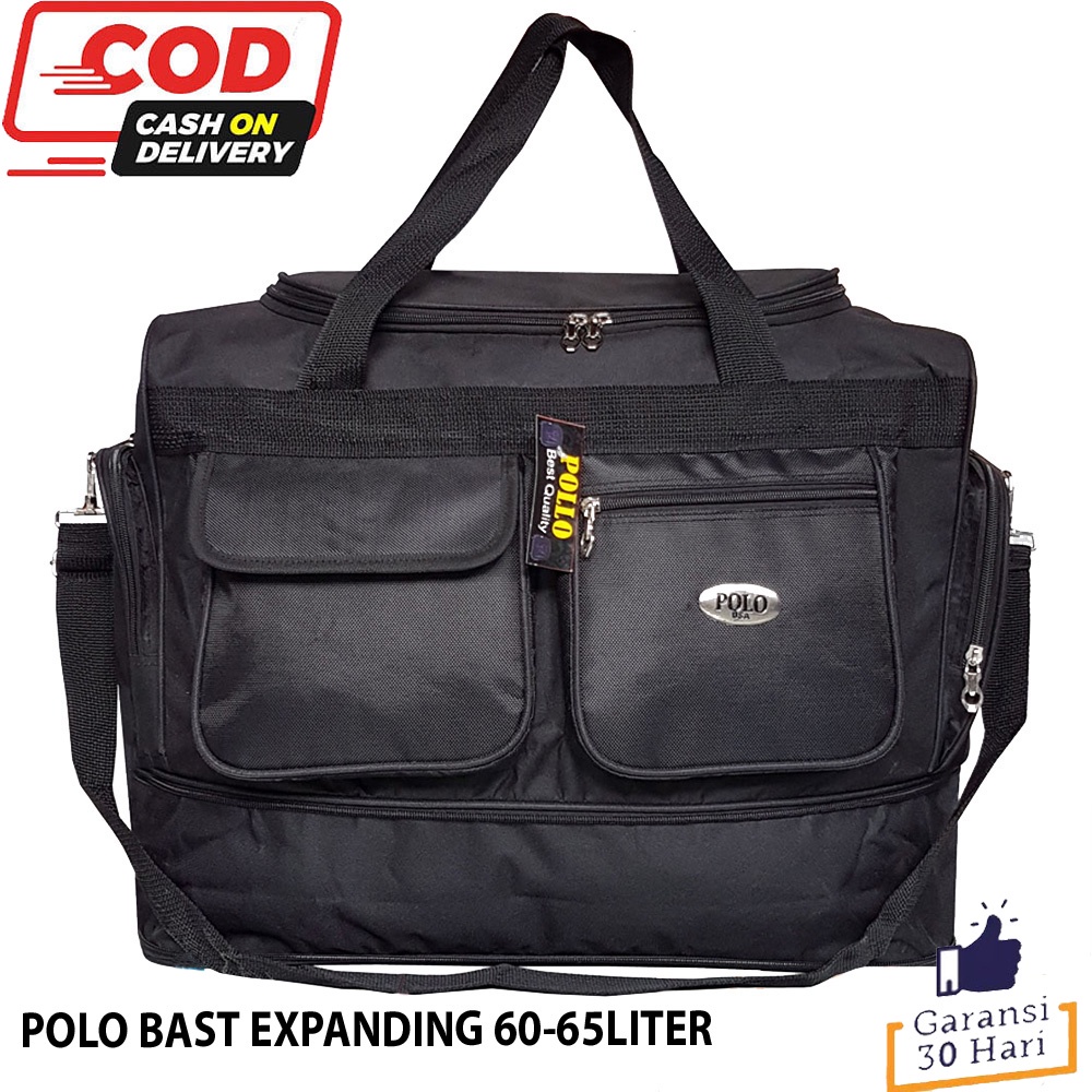 Polo Bast PD -EXPANDING - Black Tas Pria Tas Wanita Tas Pakaian Tingkat Tas Travel Tas Baju Tas Selempang