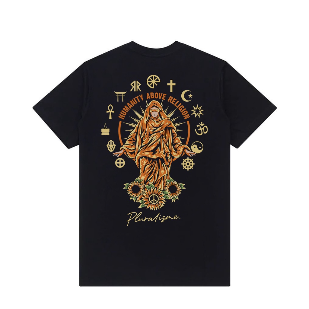 Kaos Pluralisme Toleransi Humanity Above Religion Baju Pluralisme Cowo Cewe Unisex