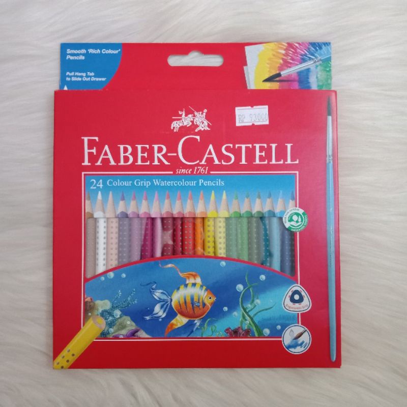 Faber Castell 24 Colour Grip Watercolour Pencils