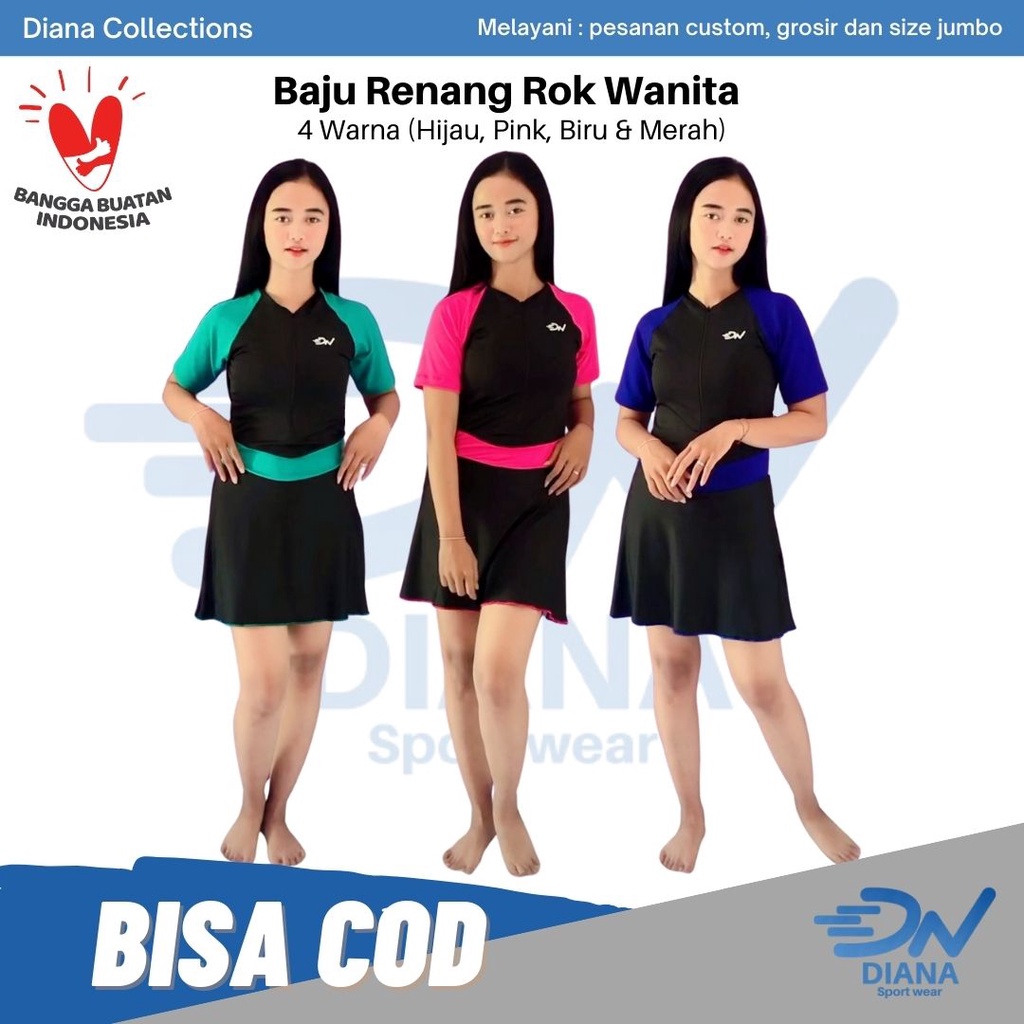 baju renang rok dewasa | baju renang model rok | baju renang wanita jumbo bigsize LD 120 | pakaian r