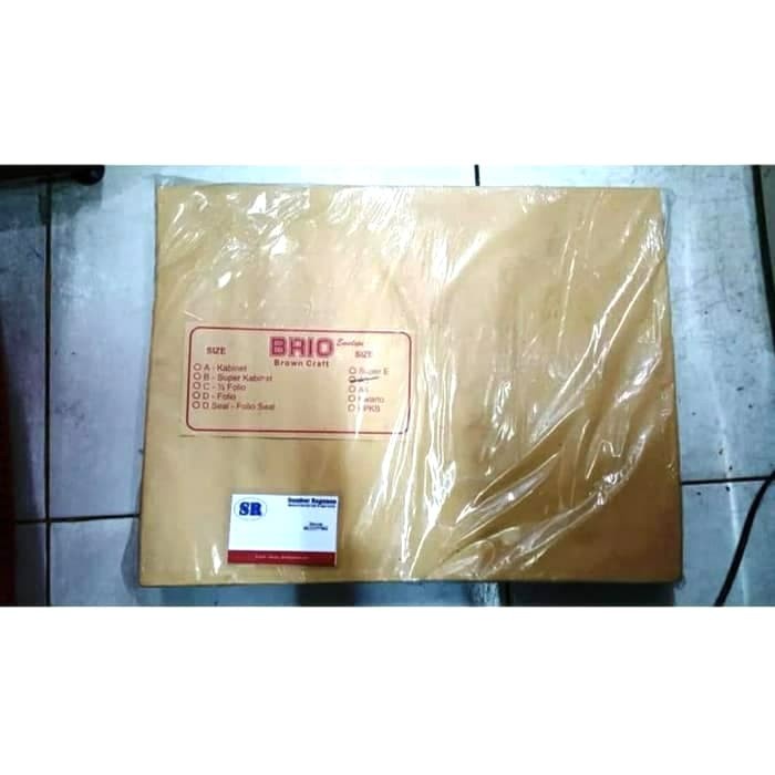 

Alp Amplop Coklat Polos Merk Brio Ukuran A3 ( Isi 100 Lembar )