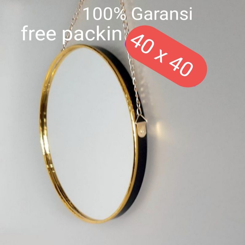 Cermin Dinding Kotak / Kaca Cermin Asli