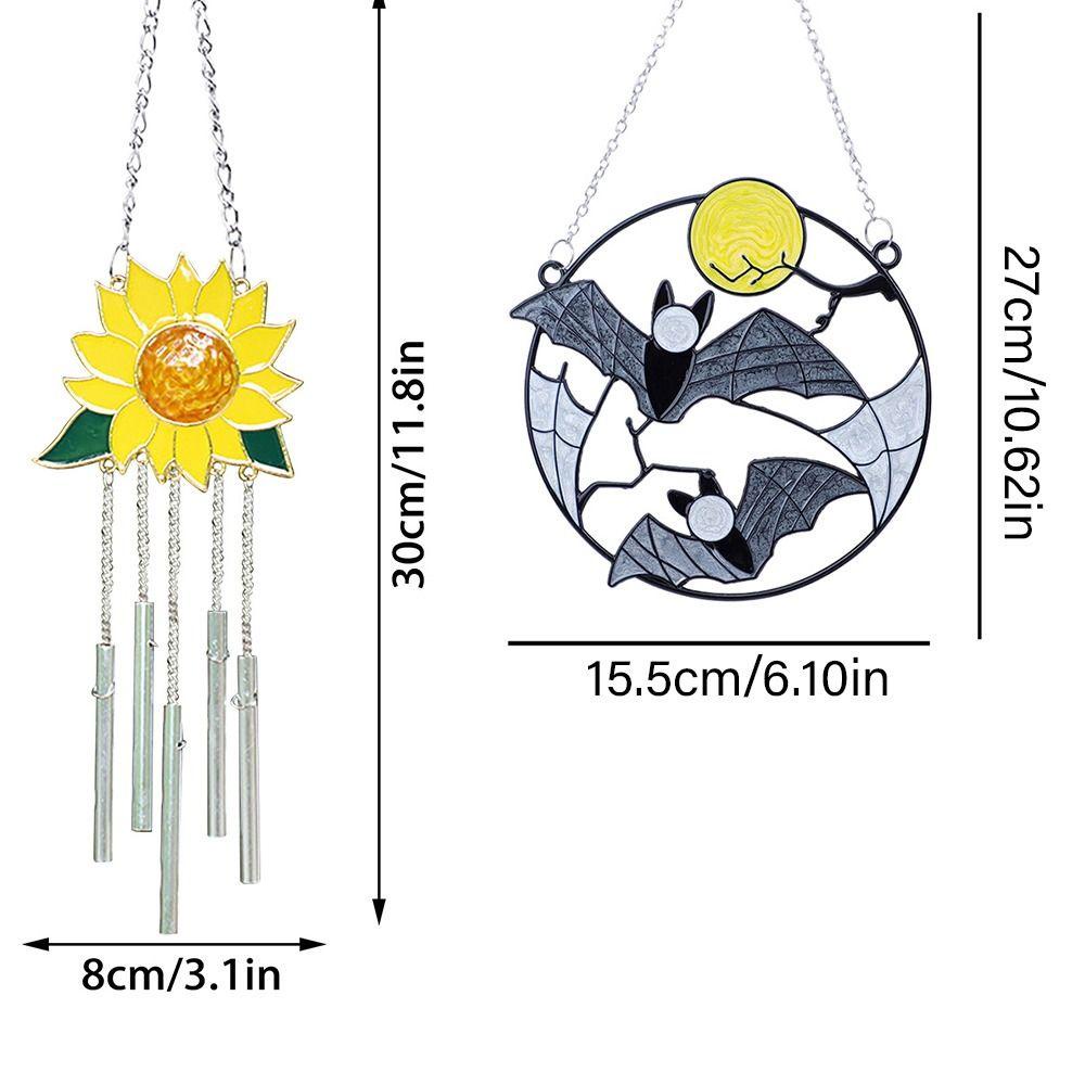 Liontin Bunga Matahari Kualitas Tinggi Berbentuk Kelelawar Ornamen Gantung Jendela Logam