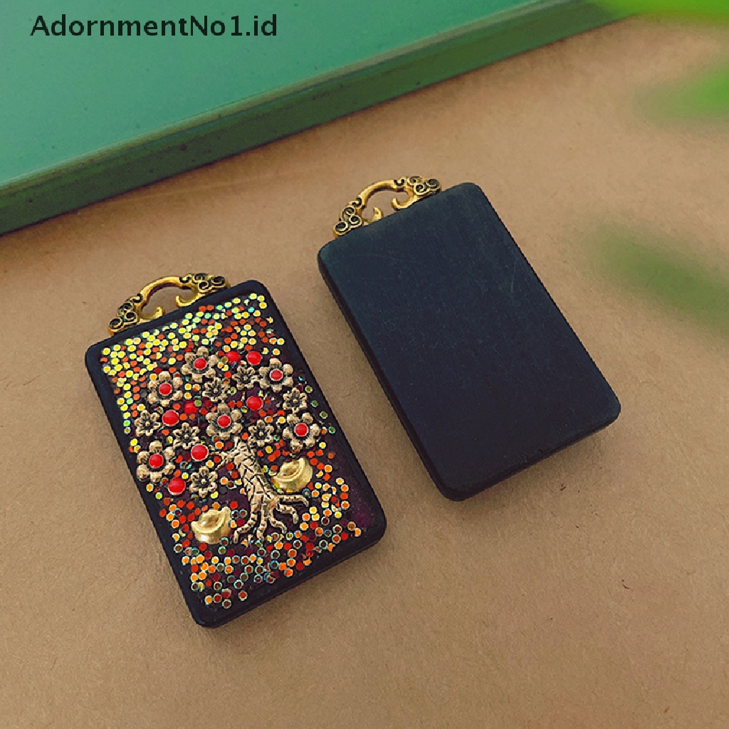 [AdornmentNo1] Patung Buddha Nepal Thangka Vintage God Ebony Elephant Pendant Necklace Eksotis Untuk Rantai Liontin [ID]