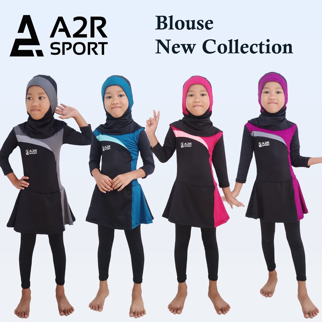 A2R Sport - Blouse 2 TK Baju Renang Anak Perempuan Muslim