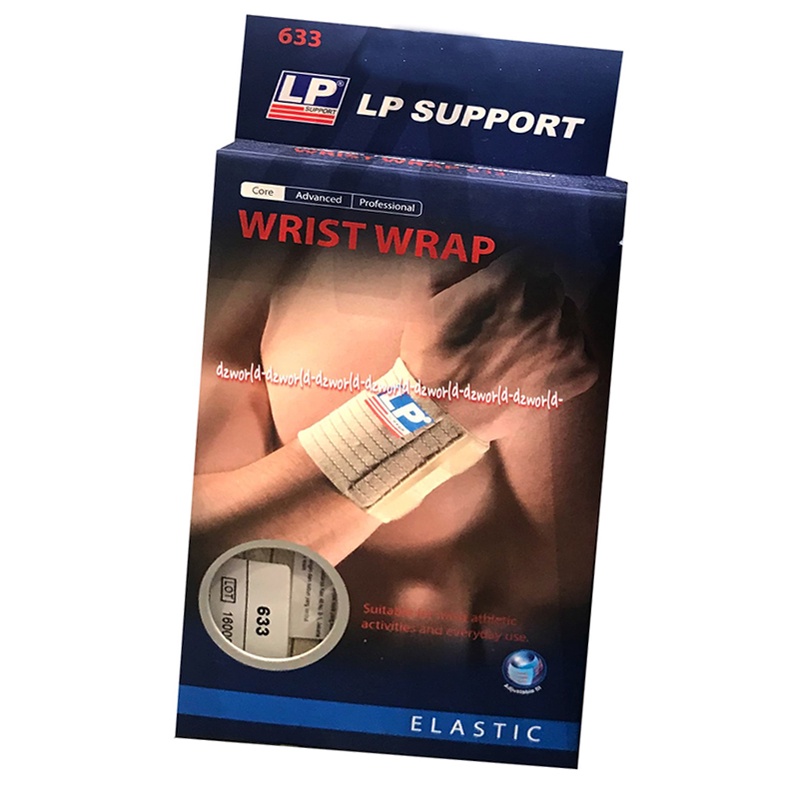 LP Support Wrist Wrap 633 Classic Alat Pelindung Pergelangan Tangan Saat Olahraga Lpsupport Elastic Elastis Lp Support Klasik