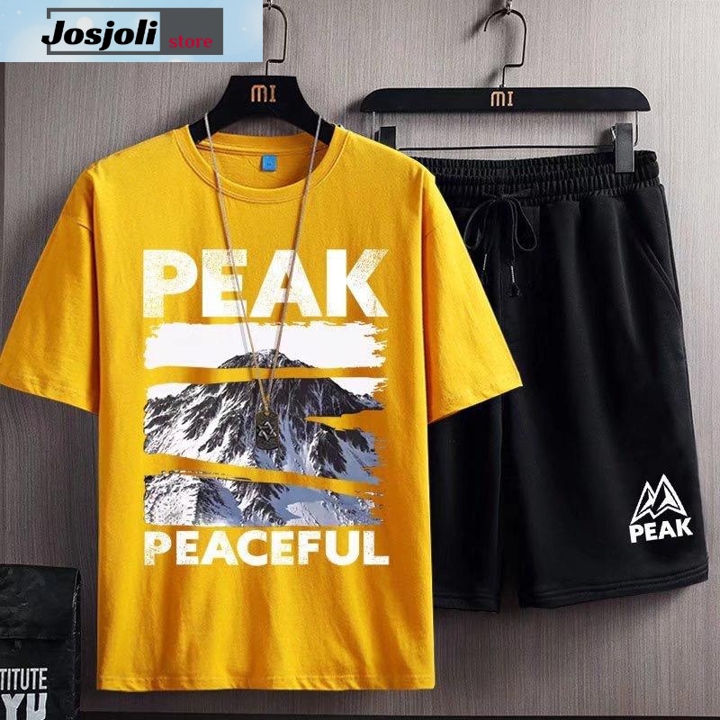 JOSJOLI_STORE/Stelan Peak/Satu Stel Atasan dan Bawahan Pria Dewasa/Fit L