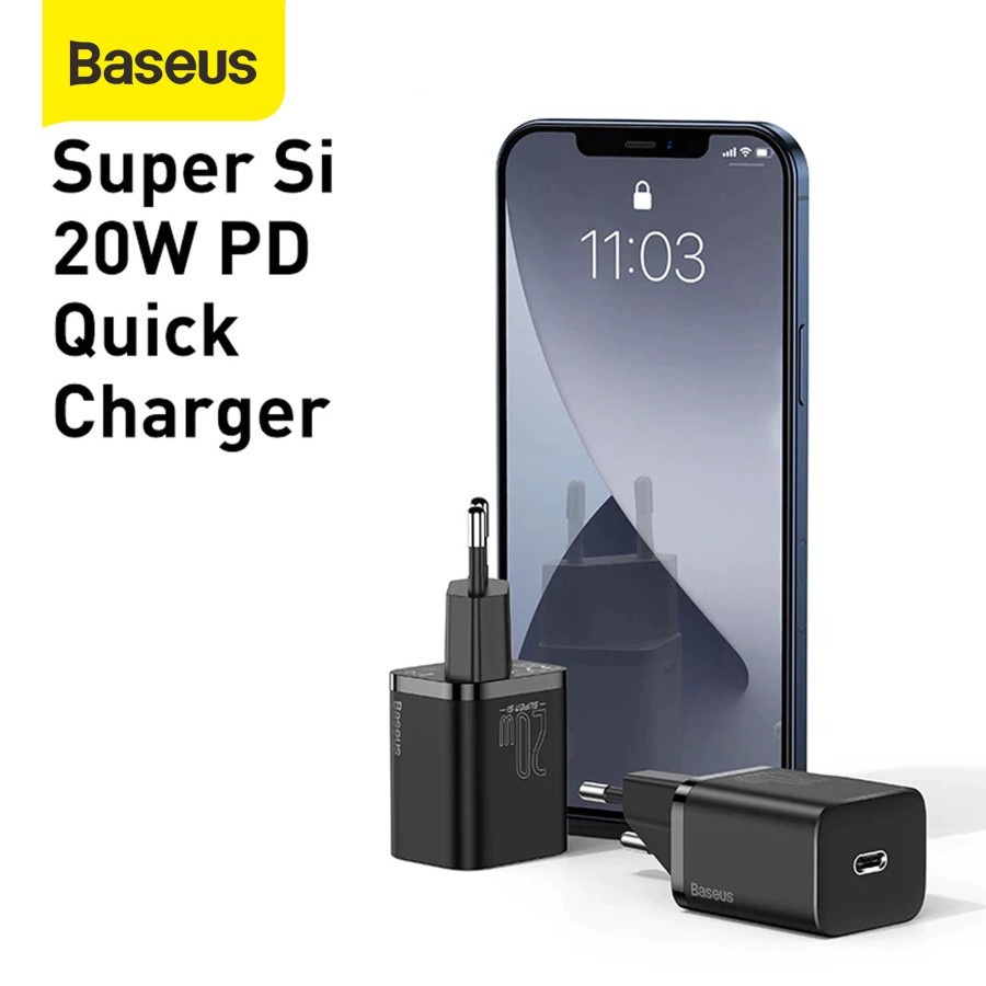KEPALA CHARGER TYPE C PD BASEUS QUICK CHARGER 20W BASEUS SUPER SI