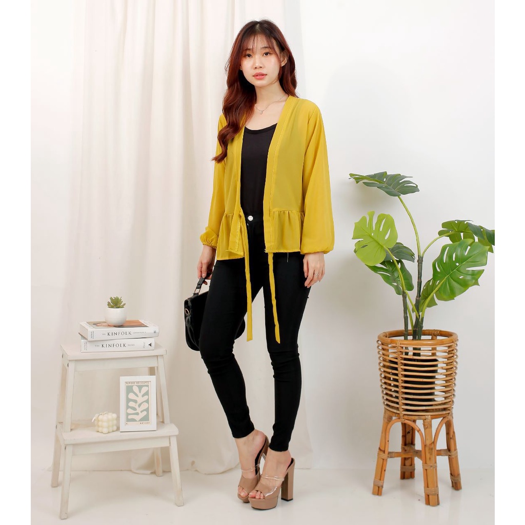 Basic id fashion Cardigan wanita / Outer ceruty / Cardigan jumbo